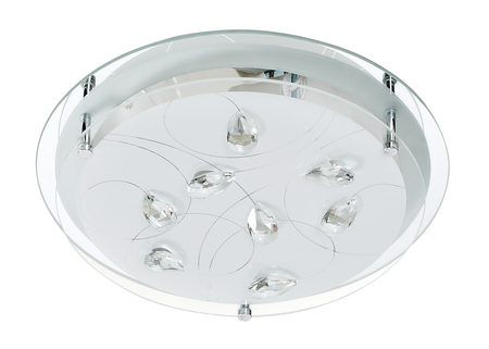 Plafon ROSKY śr. klosza 32cm 2xE27 szkło dekoracyjne