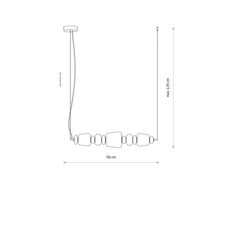 Lampa wisząca Nowodvorski CERAMIC LED 11699 szary, brąz