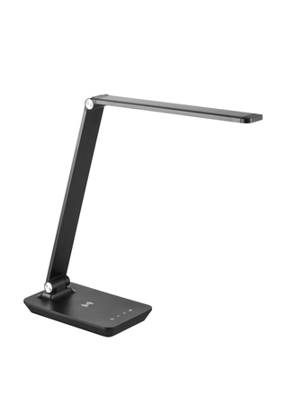Lampa stołowa SUSI czarny 10W CCT 3000-6500K sterowanie dotykowe, ściemnianie, ładowarka indukcyjna i USB