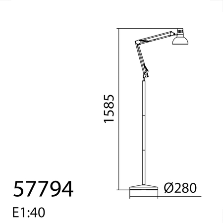 Lampa podłogowa ARTIC biały mat, chrom matowy 1xE27