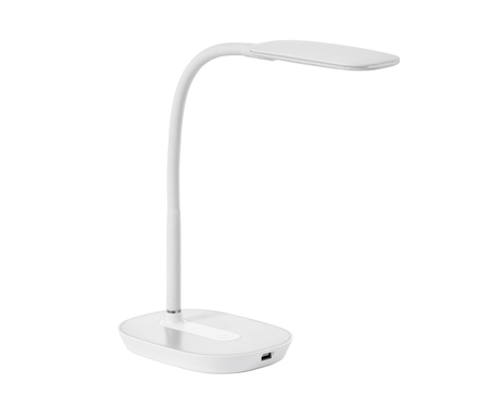Lampa stołowa LENA biały LED 6,5W 4000K 530lm ściemnianie 3 tryby, ładowarka USB