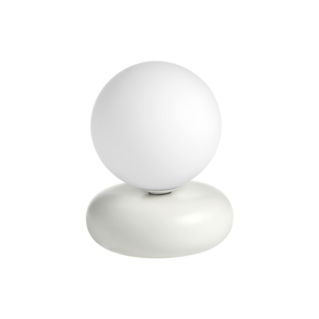 Lampa stołowa OLIVIA biały 1xG9 ceramiczna, szklany klosz