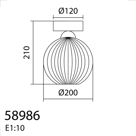Lampa sufitowa CANICA czarny, szkło transparentne Ø20 E27