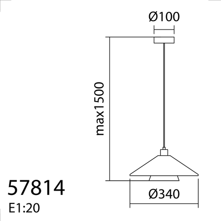 Lampa wisząca MONTANA kremowy Ø34 1xE27 klosz szklany