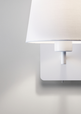 Lampa ścienna MAILAND USB biały mat 1xE27+LED 3W 3000K abażur biały