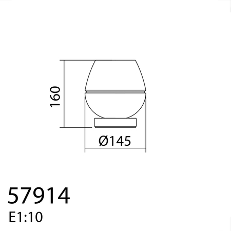 Lampa stołowa LYRA 1xE27 czarna, szkło transparentne