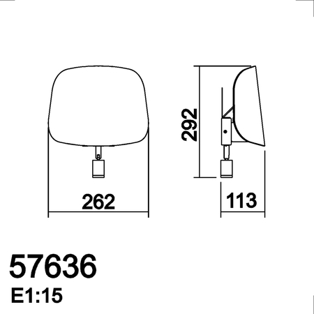 Lampa ścienna ELEA READER chrom matowy 1xE27+LED 3W 3000K abażur biały