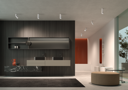 Lampa sufitowa łazienkowa GALILEO ART czarny mat GU10 ø56X158mm IP44