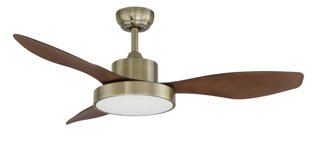 Wentylator RIGA mosiądz antyczny Ø120 DC 32W 3A + LED 36W CCT zmienna barwa