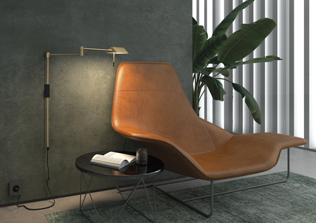 Lampa ścienna LITE brąz LED 8W 3000K CRI90 ściemnianie dotykowe, wtyczka