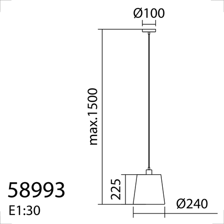 Lampa wisząca DEKO mosiądz mat E27 szklany klosz