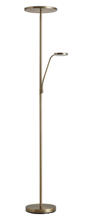 Lampa podłogowa ARO mosiądz antyczny LED 40W+7W CCT 2700K-3500K-4000K, ściemnianie