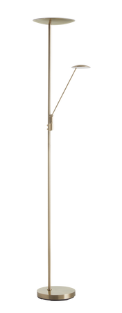 Lampa podłogowa DAPHNE mosiądz antyczny LED 33W+8W CCT 2700-4000K
