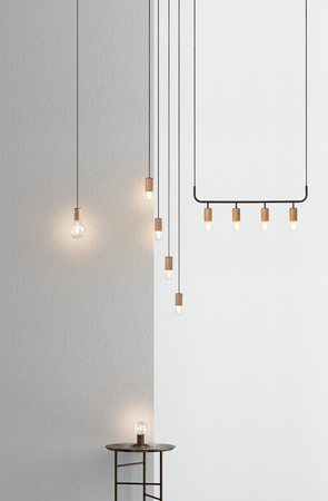 Lampa stołowa KOPA czarny mat, drewniany naturalny 1xE27