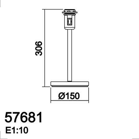 Lampa stołowa ROOMER mosiądz mat 1xE27 (abażur zamawiany osobno)