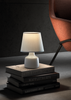 Lampa stołowa CLOE biały E14 abażur biały, ceramiczna