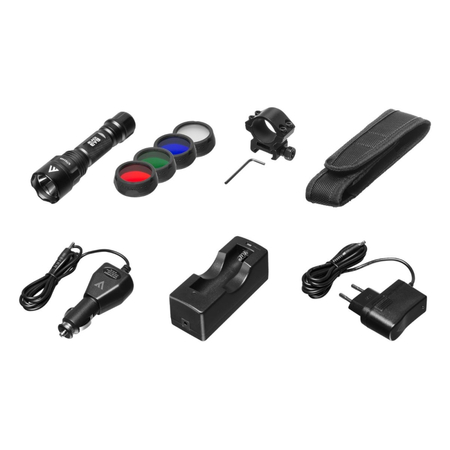 Profesjonalna latarka ręczna Mactronic Black Eye 650 LED, akumulatorowa