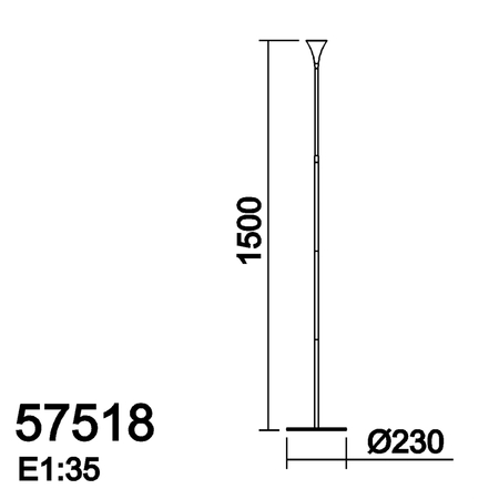Lampa podłogowa CALA czarny LED 5W 4000K ruchoma