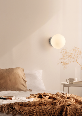 Lampa ścienna RONDA mosiądz mat 1xE27 śr. klosza 15cm