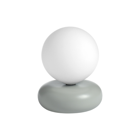 Lampa stołowa OLIVIA szary 1xG9 ceramiczna, szklany klosz