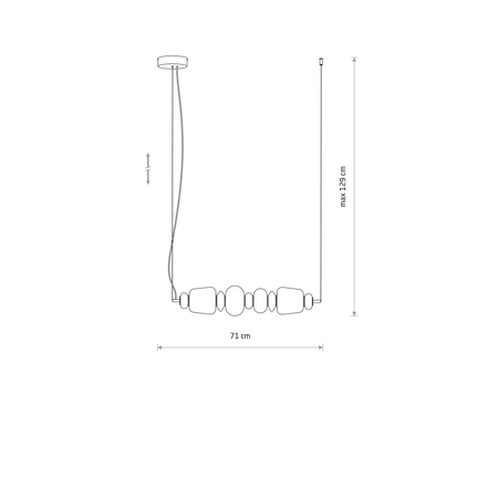 Lampa wisząca Nowodvorski CERAMIC LED 11700 szary, brąz