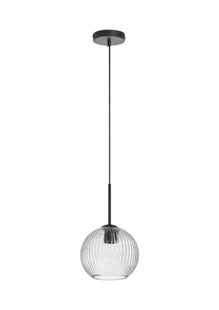 Lampa wisząca CANICA czarny, szkło transparentne Ø20 E27