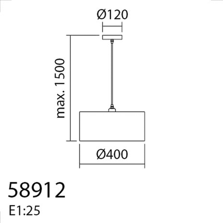 Lampa wisząca RAIL czarny 1xE27 abażur z naturalnego bambusu
