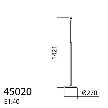 Lampa podłogowa JULIETTE mosiądz mat, orzech 1xE27 (abażur zamawiany osobno)