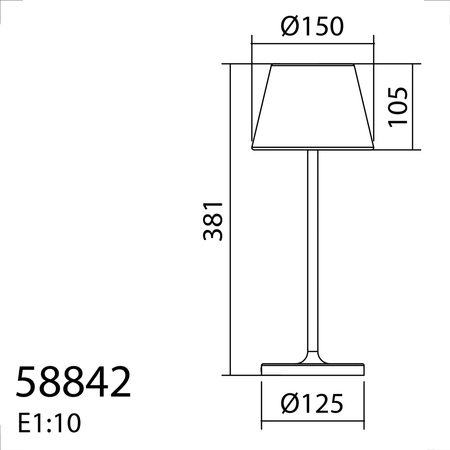 Lampa stołowa MASH biały 2W 3000K IP44 akumulatorowa przenośna, ściemnianie