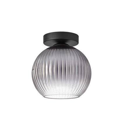 Lampa sufitowa CANICA czarny, szkło dymione Ø20 E27