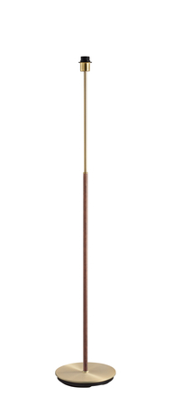 Lampa podłogowa JULIETTE mosiądz mat, orzech 1xE27 (abażur zamawiany osobno)