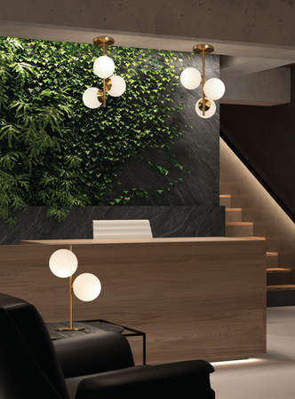 Lampa stołowa RONDO mosiądz mat 2xE27 15cm