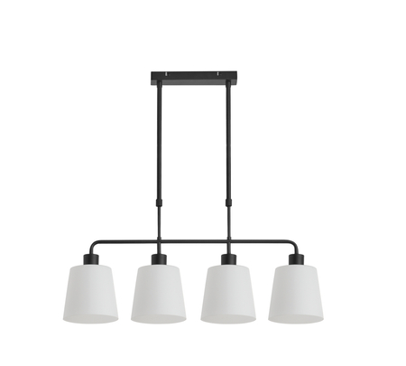 Lampa wisząca DEKO czarny 4xE27 szklany klosz