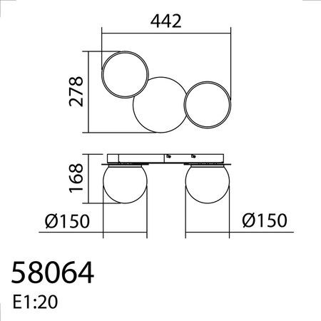 Lampa ścienna łazienkowa FLOC DUO PLUS S Ø15 E27 mosiądz mat Ø15 E27 mosiądz mat+czarny mat IP44