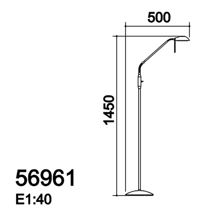 Lampa podłogowa DYLE mosiądz antyczny LED 6W 3000K 500lm