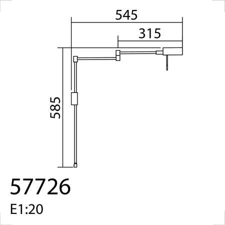 Lampa ścienna LITE brąz LED 8W 3000K CRI90 ściemnianie dotykowe, wtyczka