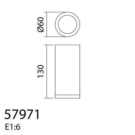 Oprawa natynkowa GALILEO L czarny mat 1xGU10 ø60x130mm