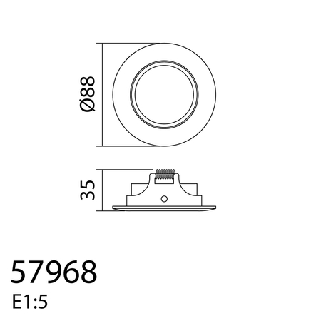 Lampa podtynkowa KEPLER biały mat 1xGU10 ø88mm ruchoma bez oprawki