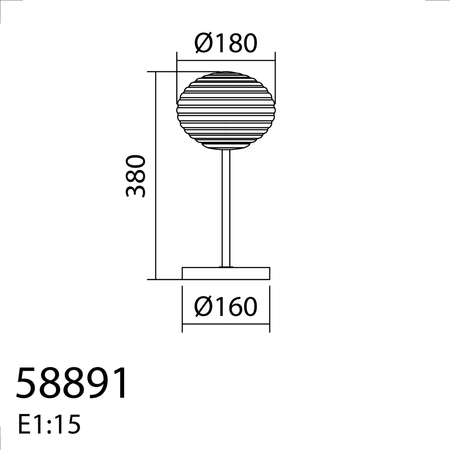 Lampa stołowa CIAO czarny 1XE27 Ø18
