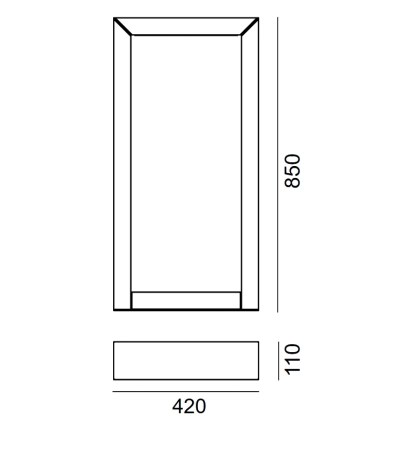 HELLVIK 2410 GRAPHITE LED 11,8W 3000K 85CM