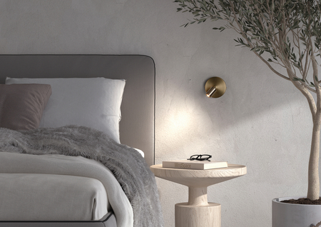 Lampa ścienna READER R mosiądz antyczny 3W 3000K