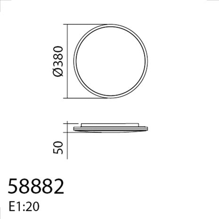 Lampa sufitowa CORI biały 36W Ø38cm 4000K 3300lm