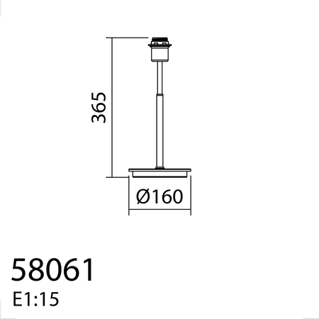 Lampa stołowa JULIETTE mosiądz mat, czarny mat 1xE27 (abażur zamawiany osobno)