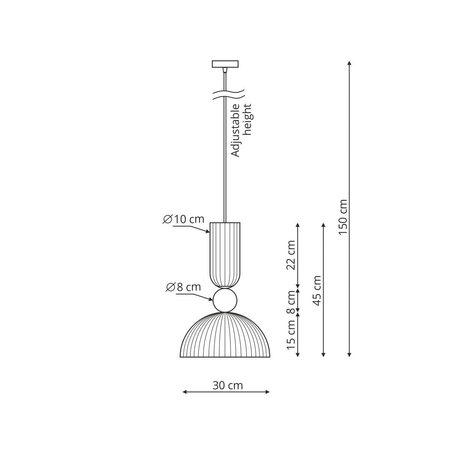 Light Prestige Piega 1 wisząca duża biała LP-939/1P L white