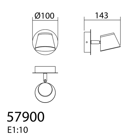 Lampa ścienna CAIRO B1 LED 5W 500lm 3000K biały