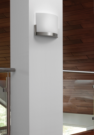 Lampa ścienna WELDY chrom szczotkowany 2xE27 szkło piaskowane