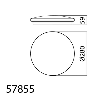 Plafon EROS LED 15W 3000K ø28cm biały z gwiazdami