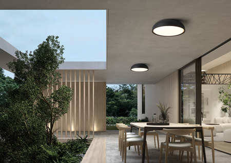 Lampa sufitowa łazienkowa TOKIO czarny mat LED 36W CCT 3000-3500-4000K IP44