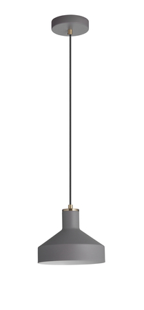 Lampa wisząca RITA szary, mosiądz antyczny Ø210 1xE27