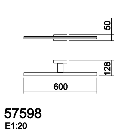 Lampa łazienkowa TIWALL chrom LED 16W 600mm 4000K IP44
